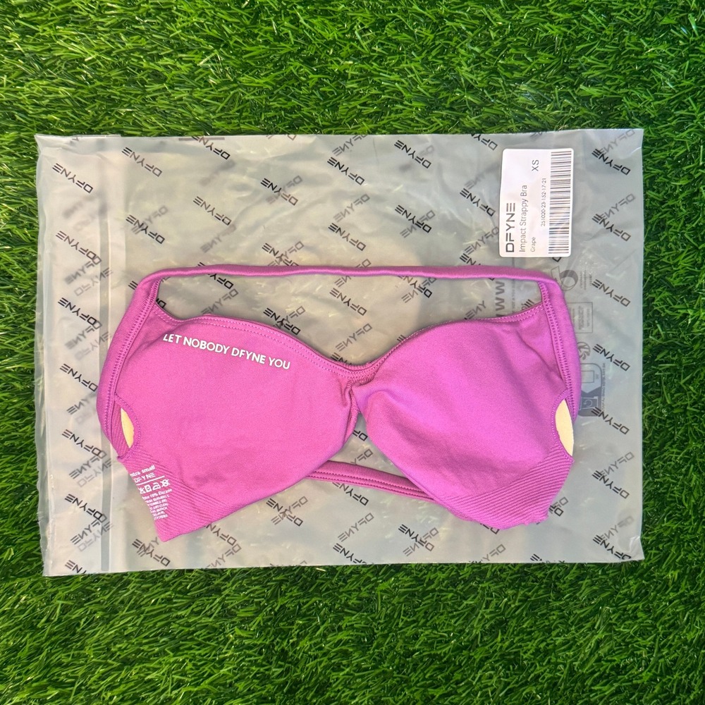 Dfyne impact strappy bra grape extra small - Picture 3 of 4